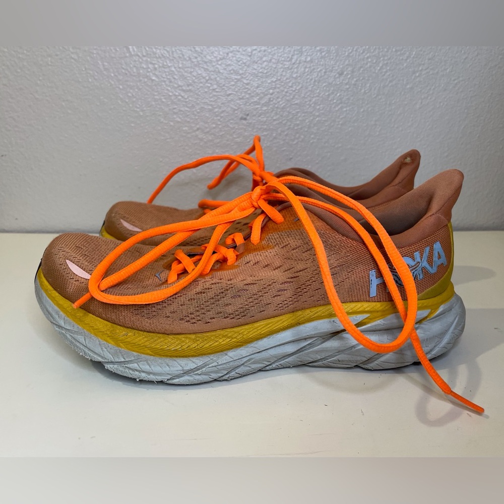 Hoka One One Men’s Clifton 8 Sun Baked Sneakers Size 8